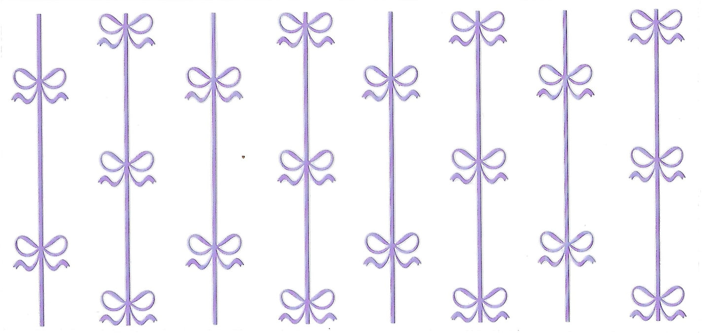 #4004- Purple wall paper bows