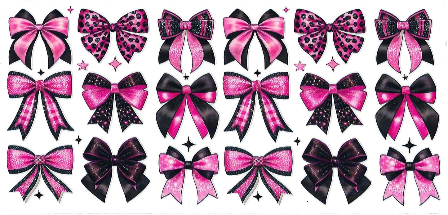 #4021- Pink & Black Bows