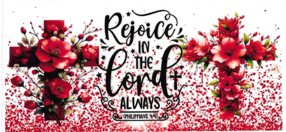 "Rejoice in the Lord" cup wrap - #244