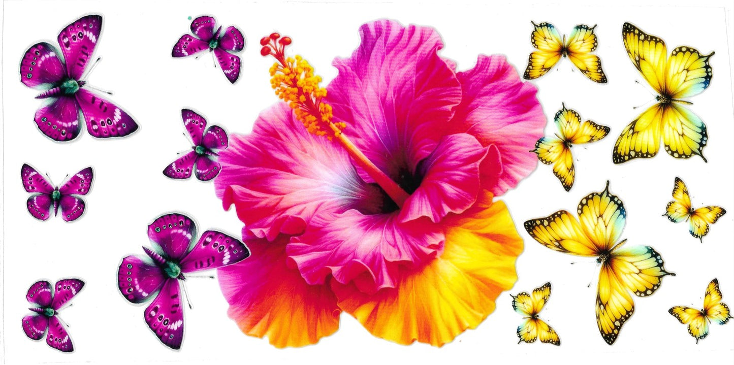 #2207-"Yellow & Pink w/Butterflies