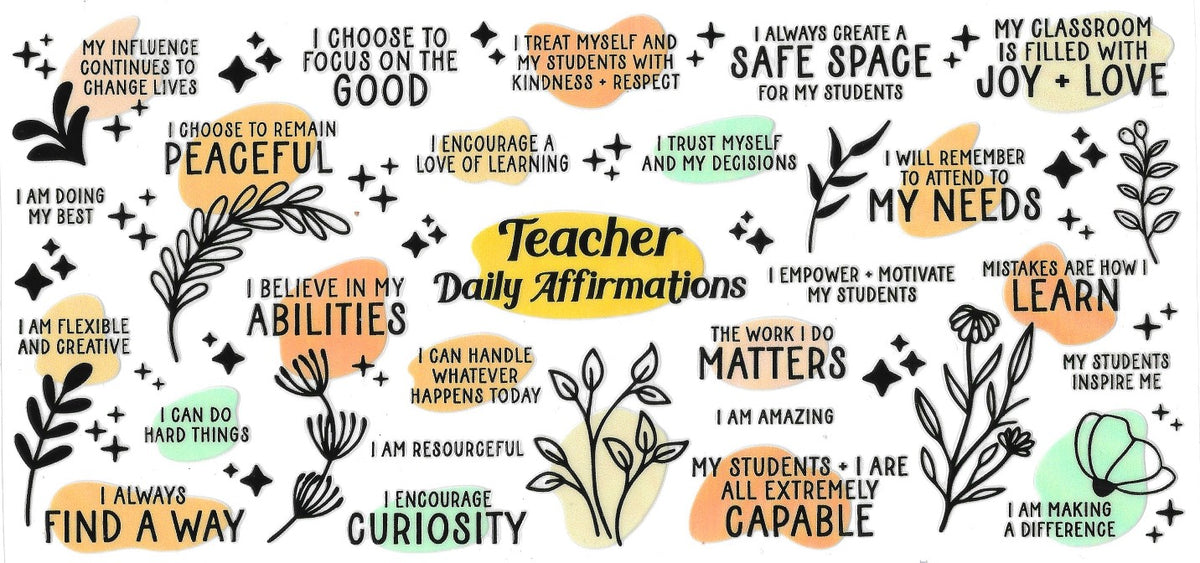 #6033- "Teacher Daily Affirmations"