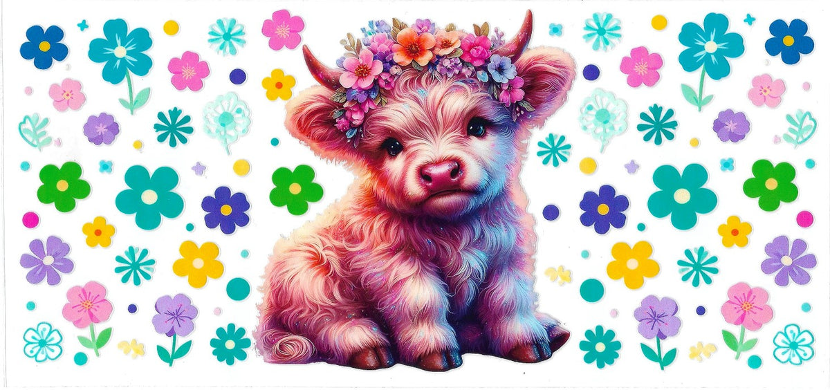 #423- Highland Cow (Flower Cow)