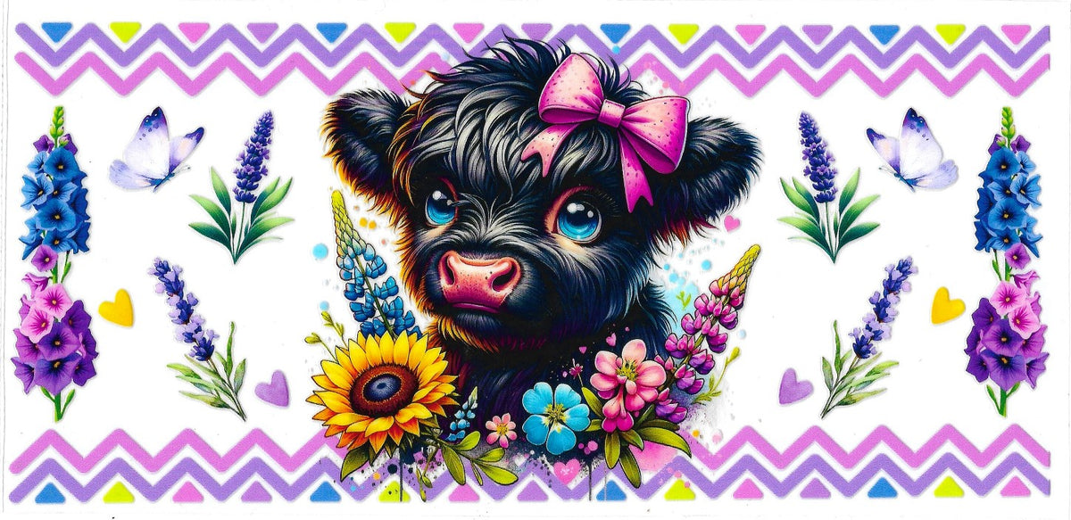 #426- "Black Highland cow"
