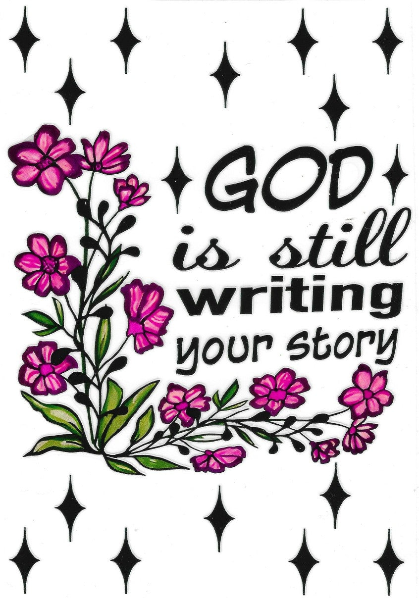 "God is still writing your Story" Notebook wrap #305 (Pink)