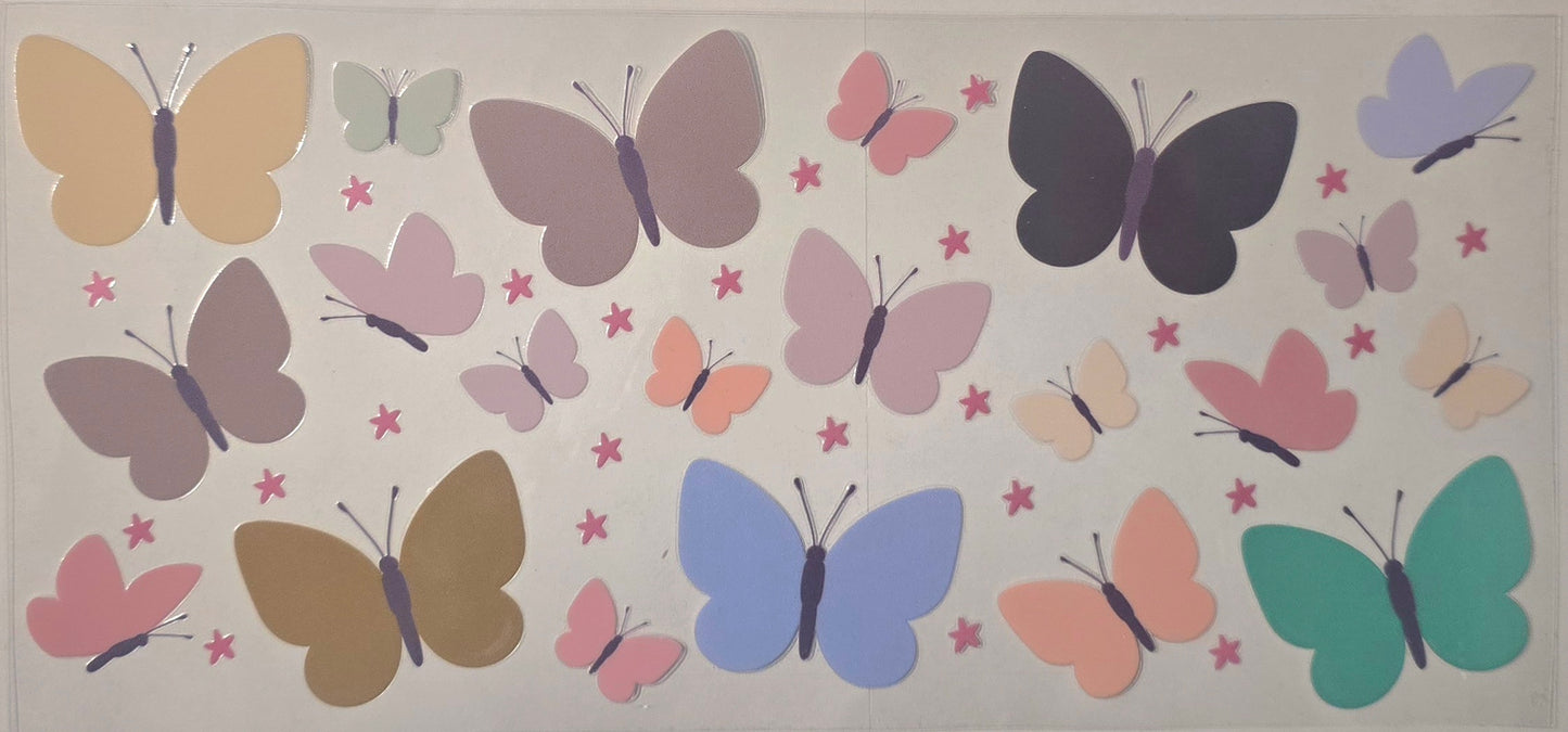 "Spring" Butterflies cup wrap #223