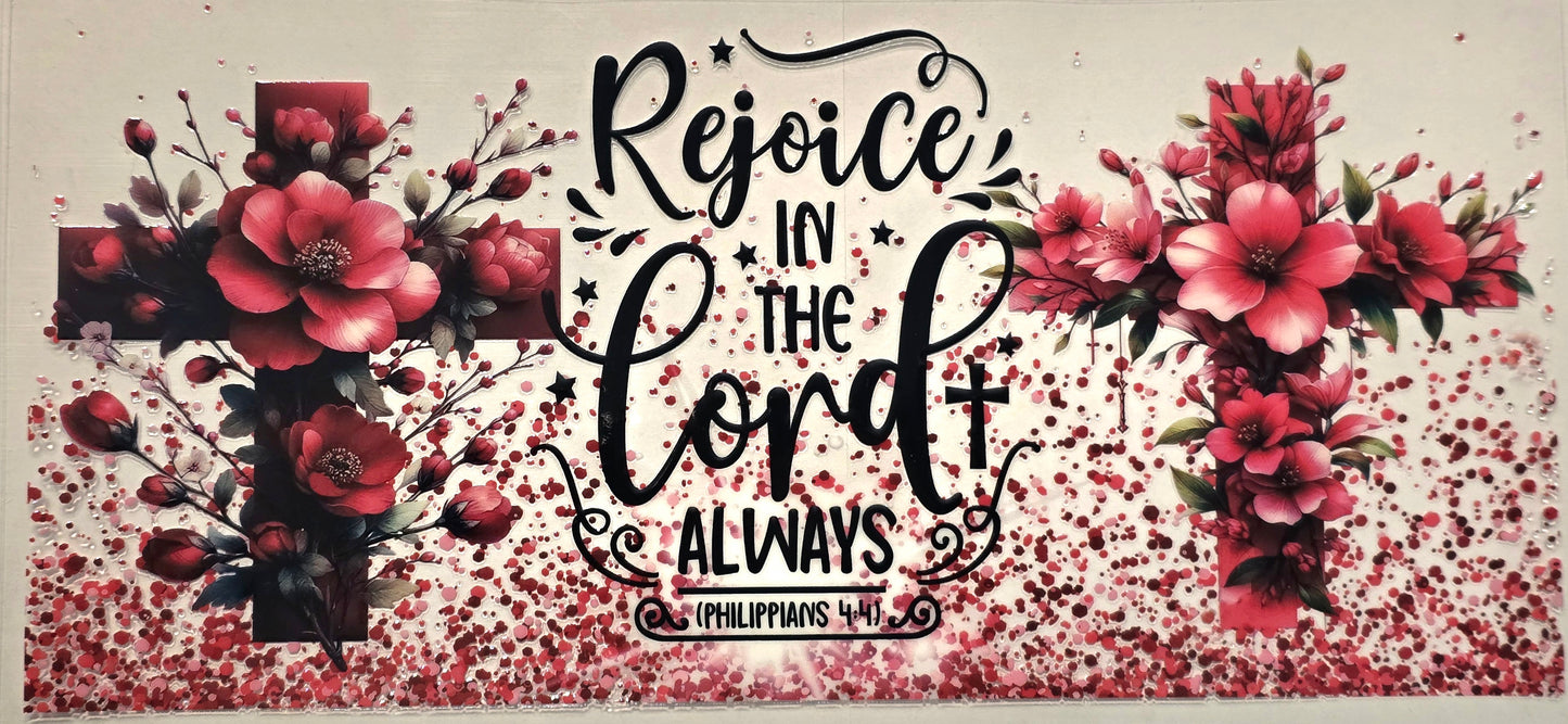"Rejoice in the Lord" cup wrap - #244