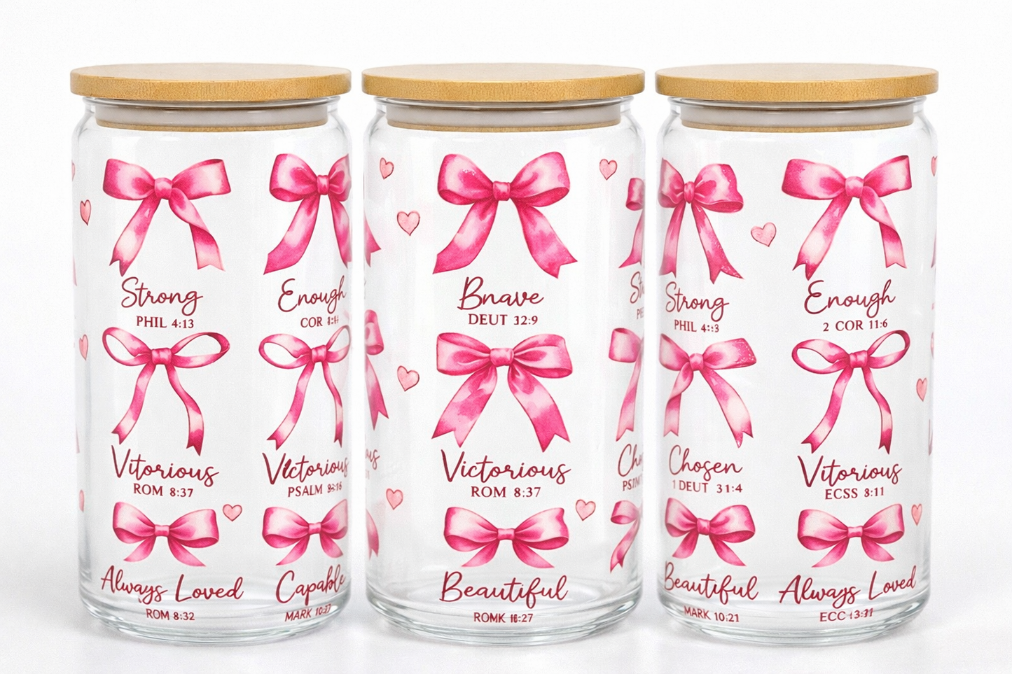 Scripture Hot Pink Bows- #231