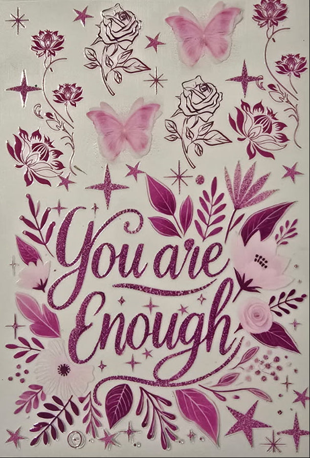 "You are Enough" Notebook wrap (purple) #301