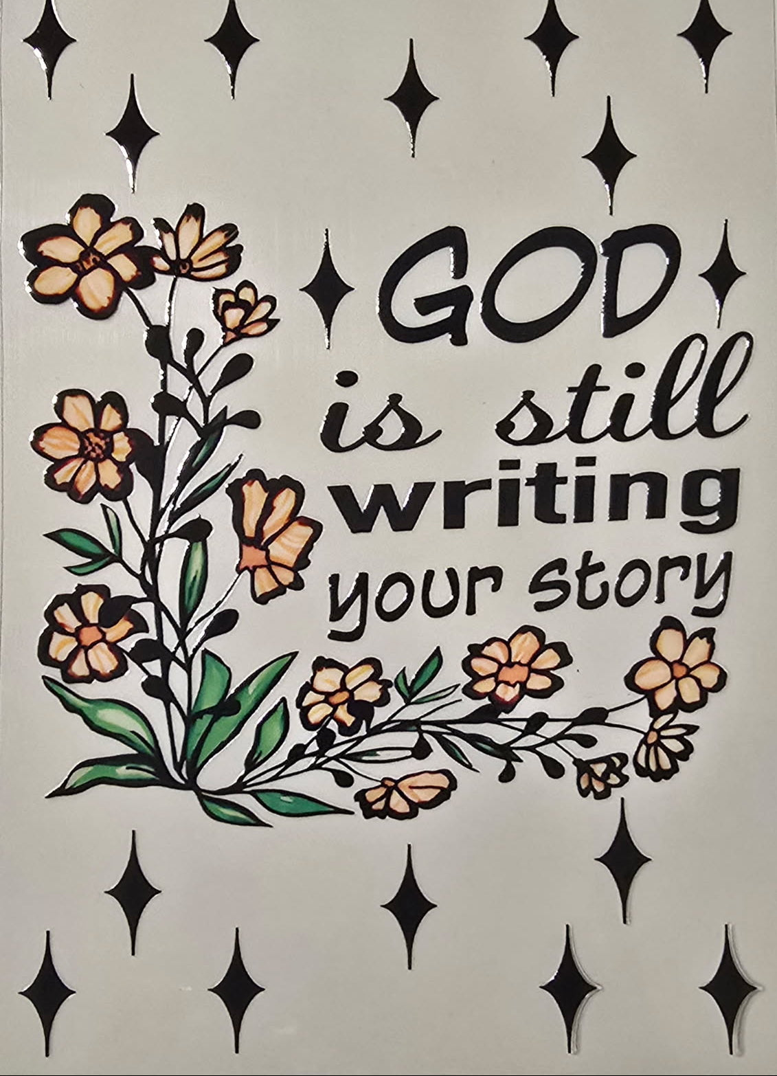 Yellow-"God is still writing your Story" Notebook wrap #304
