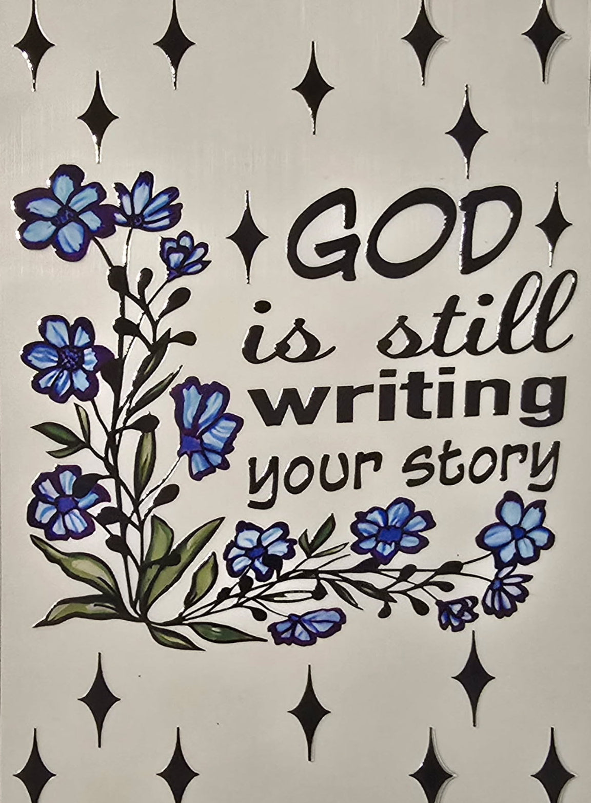 "God is still writing your story" Notebook wrap (Blue) #303