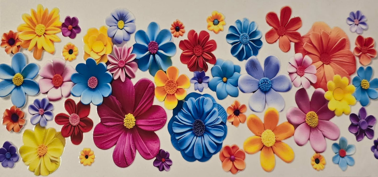 Colored Flowers Cup Wrap-#205