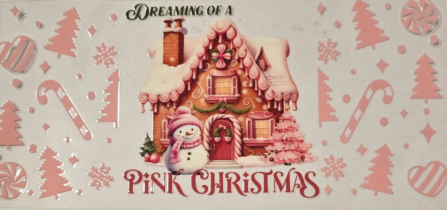 "Pink Christmas"- Cup wrap #215