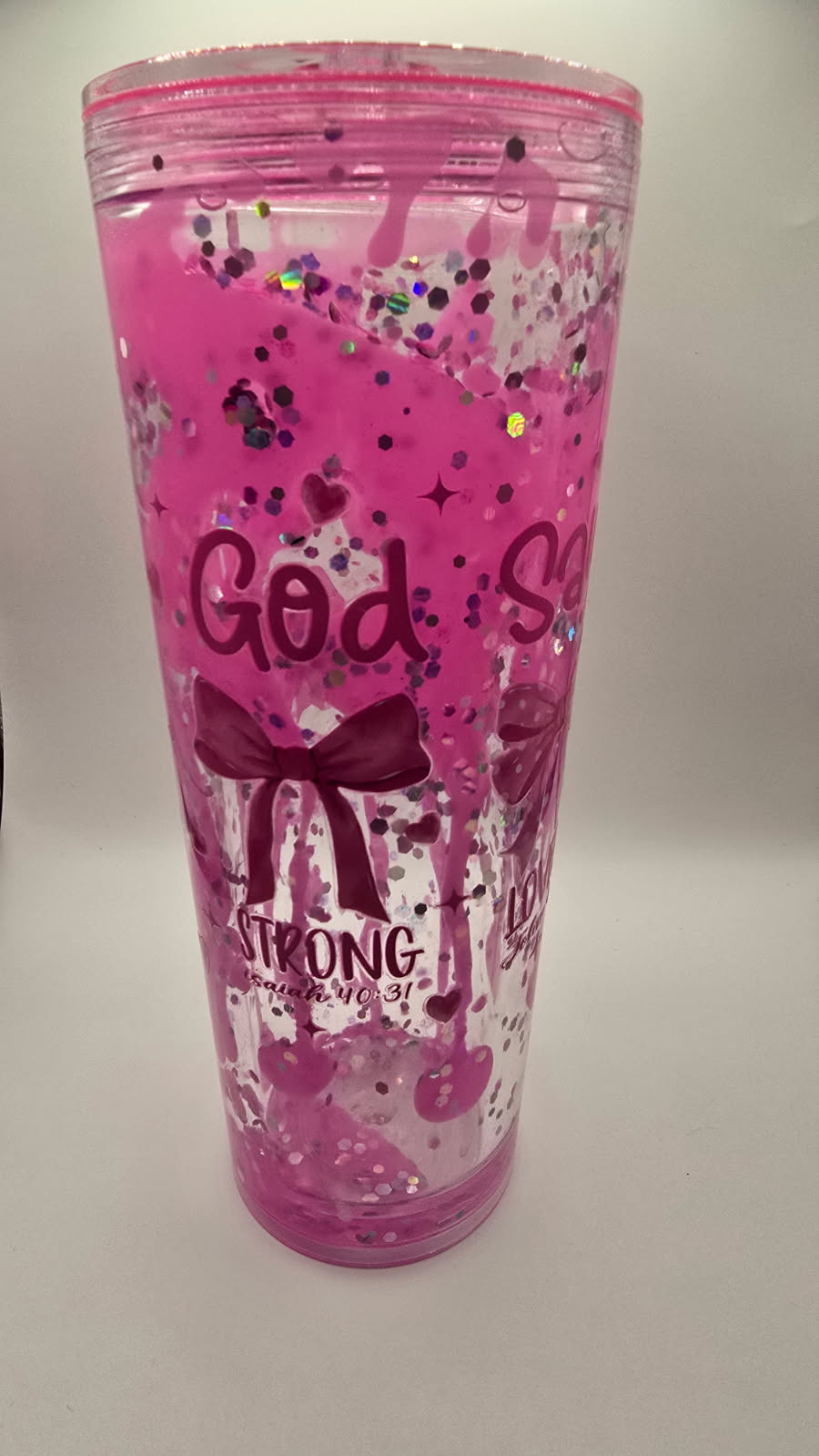 24oz Acrylic Pink Lava Tumbler