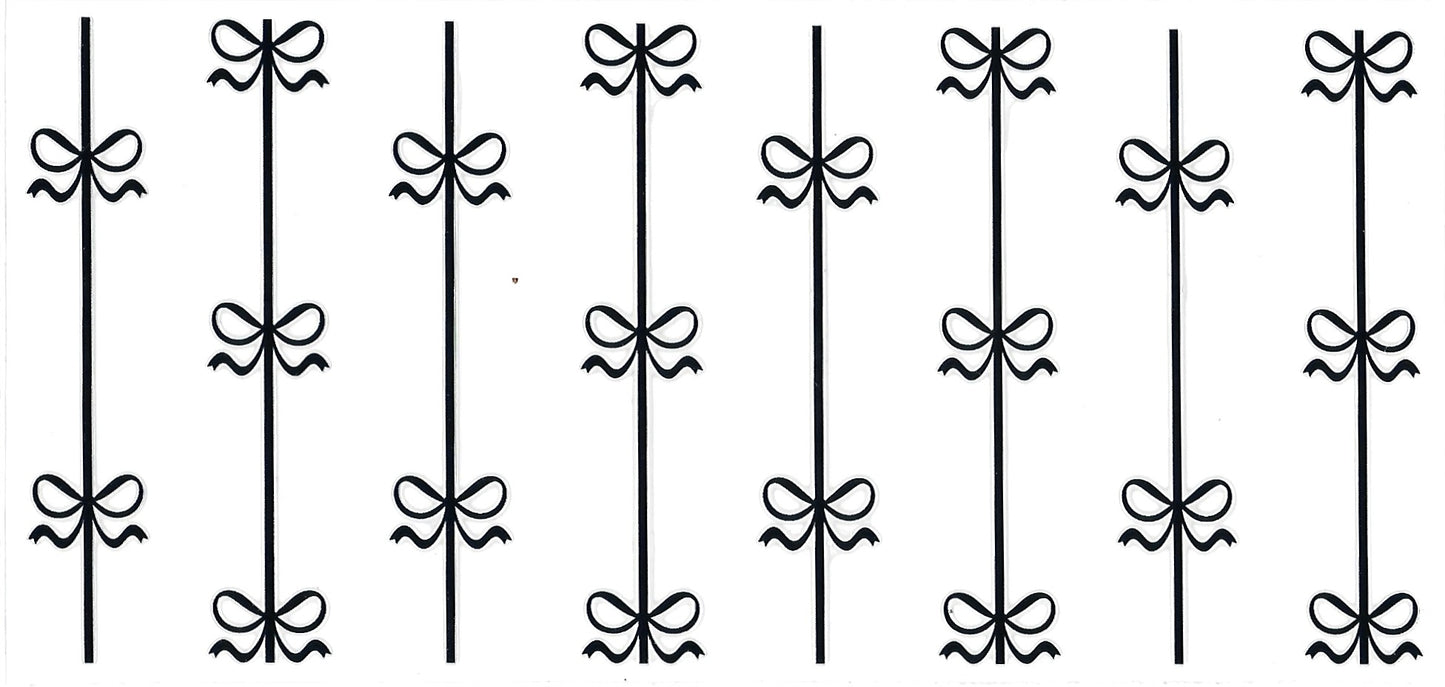 #4006- Black bow wallpaper style