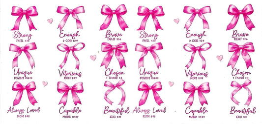 Scripture Hot Pink Bows- #231