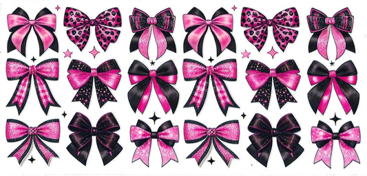 #4021- Pink & Black Bows