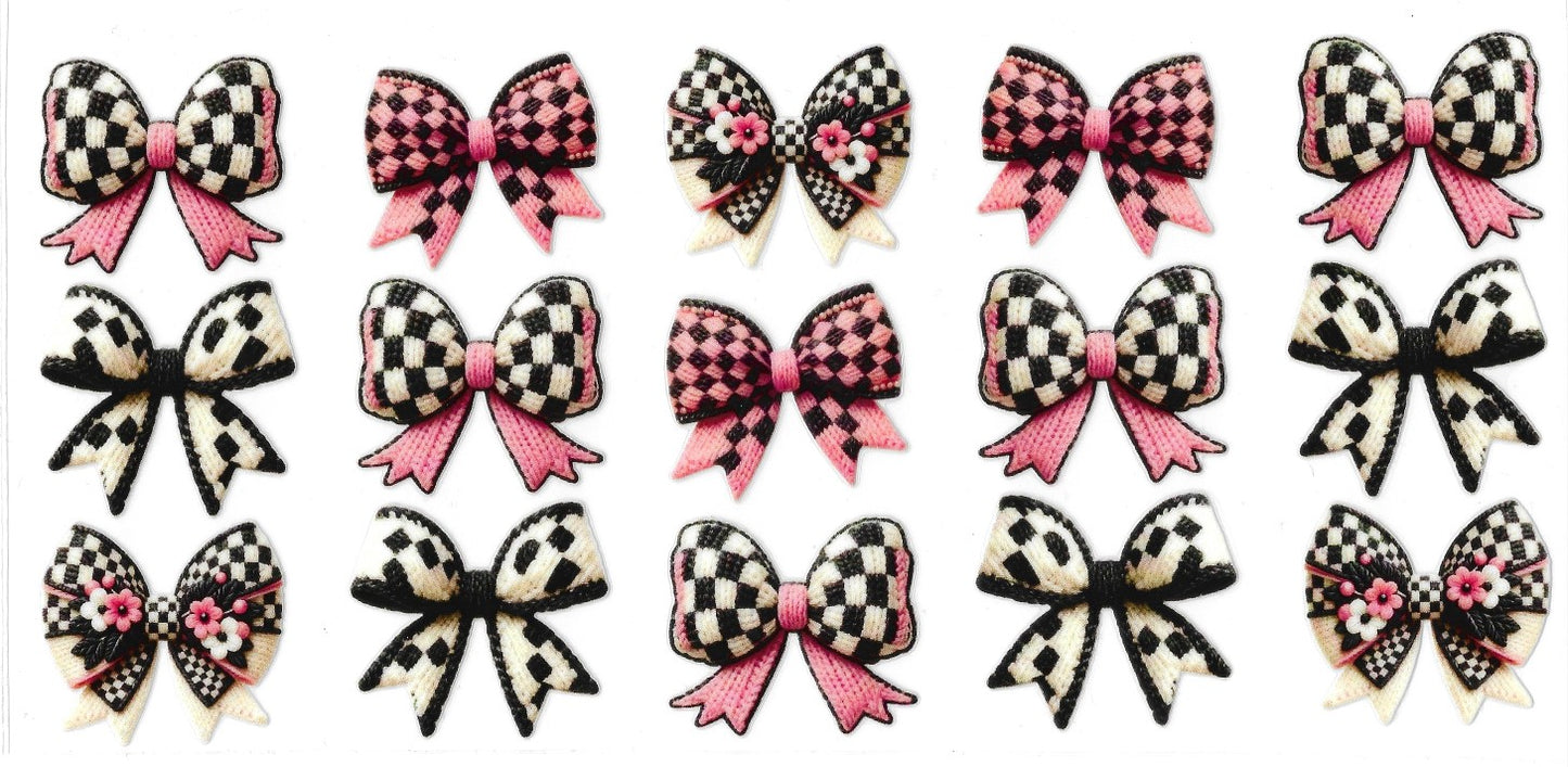 #4024- Checkered Bows