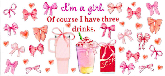 #2026- "I'm a girl, of course I have three drinks"