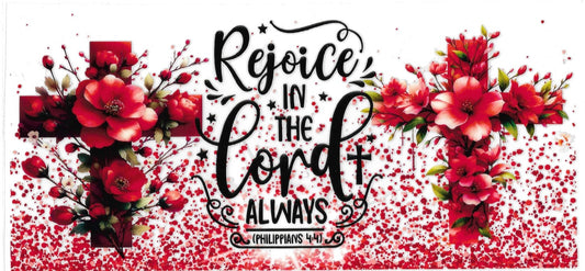 "Rejoice in the Lord" cup wrap - #244
