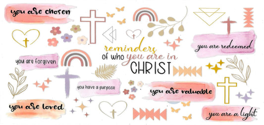 "Who you are in Christ" Cup wrap- #202