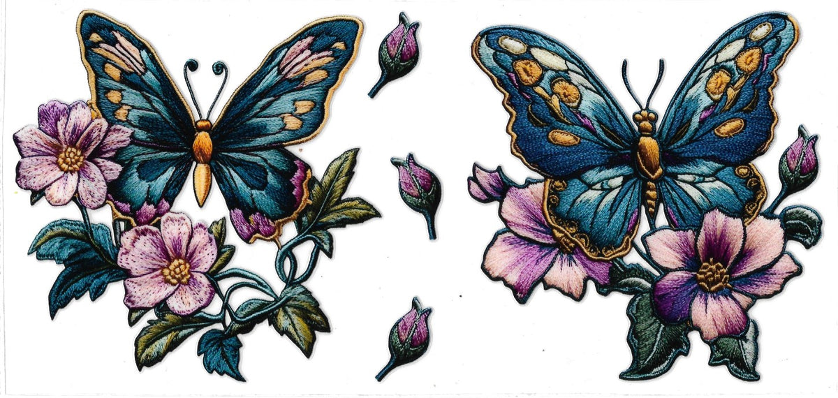 Navy Butterflies cup wrap #224