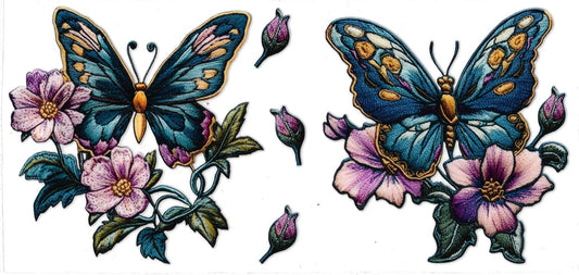 Navy Butterflies cup wrap #224