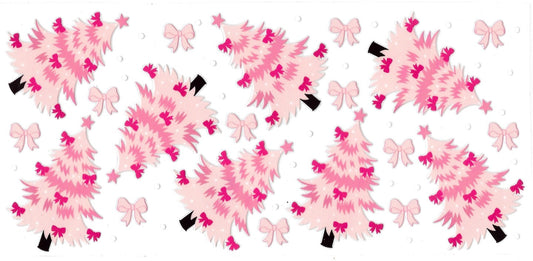 "Pink Christmas Trees"- cup wrap #217