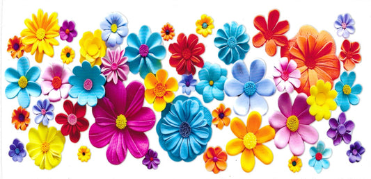 Colored Flowers Cup Wrap-#205