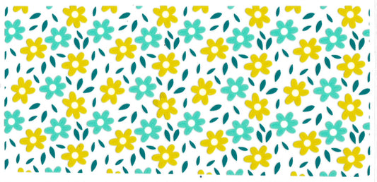 #2208- Blue & Lime Flowers
