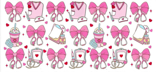 #600- Nurse (Pink Bows & stethoscopes)