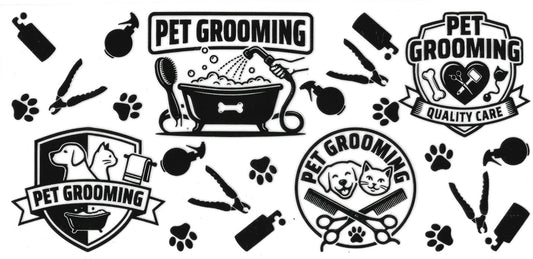 #6022- "Pet Grooming" (Black)