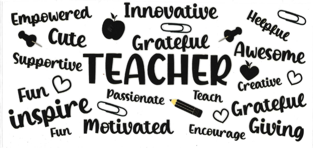 #6044- "Teacher Affirmations (Black)