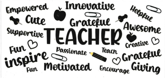 #6044- "Teacher Affirmations (Black)