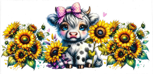 #409- Highland Cow (Sunflowers)