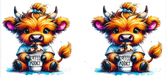 #408- Highland Cow- (Coffee Addict)