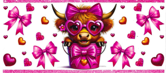 #431- Highland Cow (Bright pink)