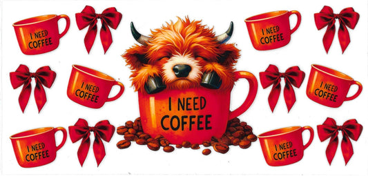 #458- "Moo Needs Coffee" (orange)