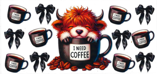 #460- "Moo Needs Coffee" (Brown/black)