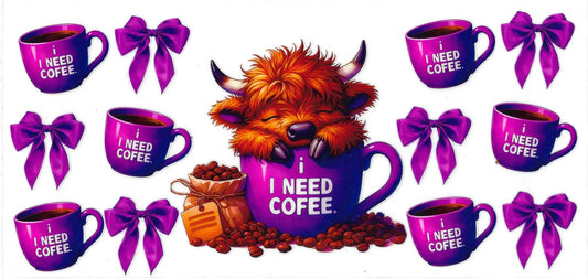#462- "Moo Needs Coffee" (purple)
