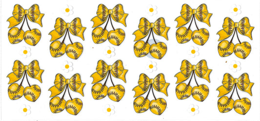 #252- Baseball Bows/Hearts