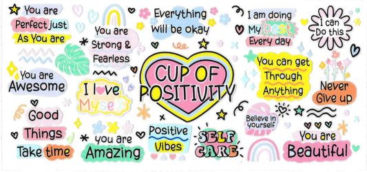 "Cup of Positivity" Cup wrap - #206