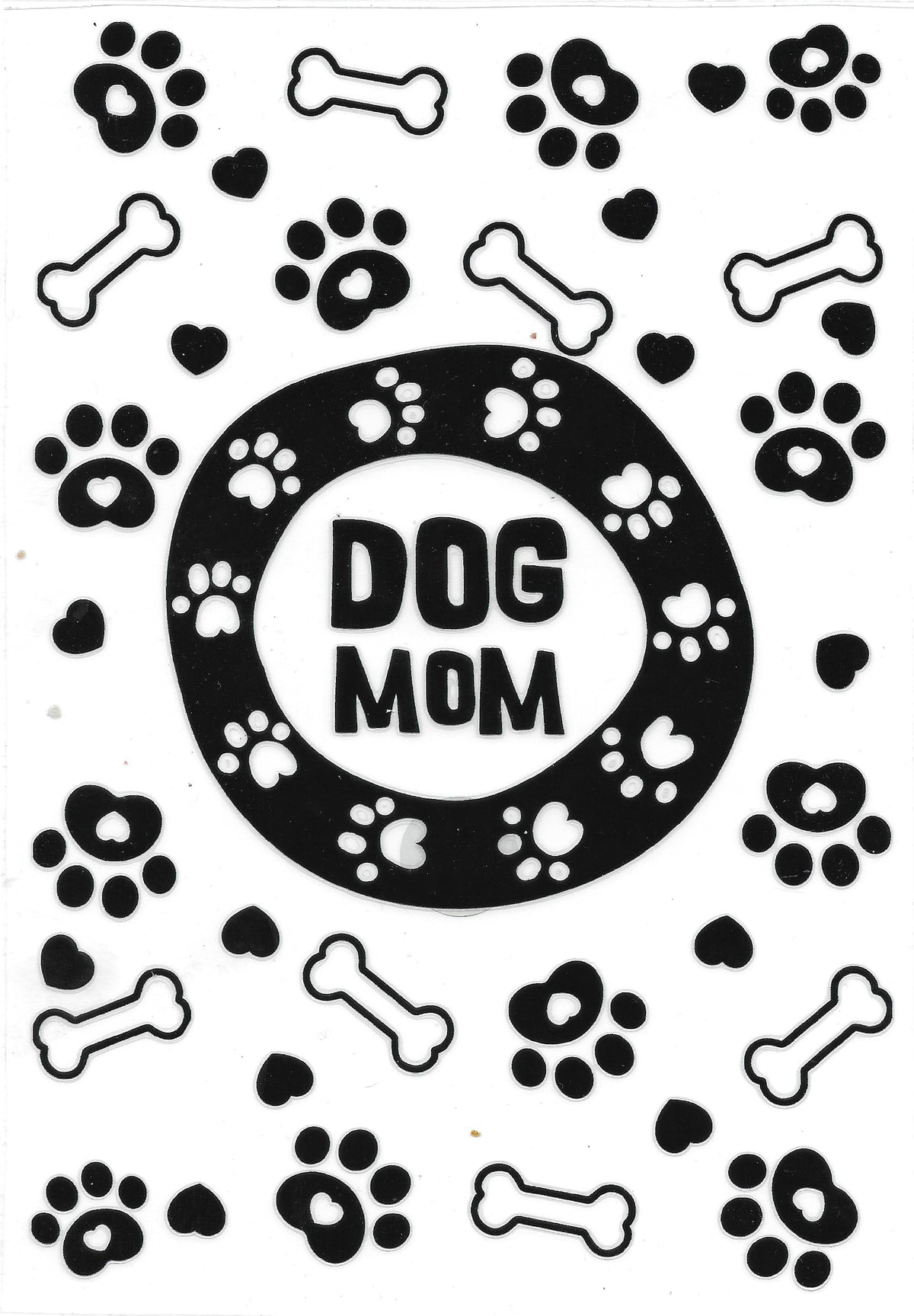 #634- Dog Mom (black) Notebook wrap
