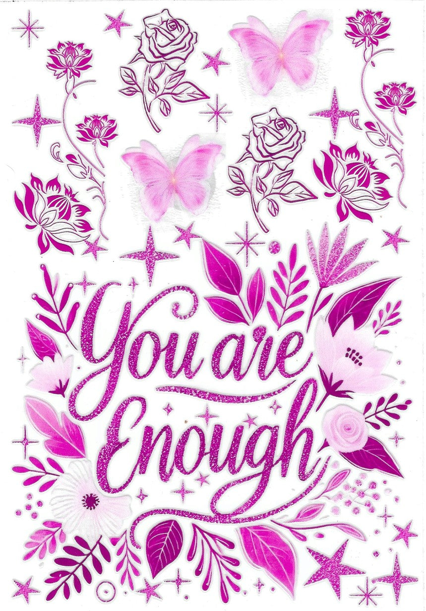 "You are Enough" Notebook wrap (purple) #301