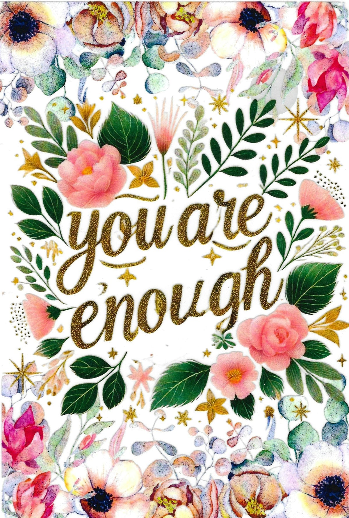 "You are Enough" Floral wrap Notebook Wrap #309