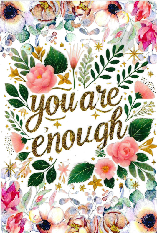 "You are Enough" Floral wrap Notebook Wrap #309