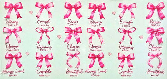 Scripture Hot Pink Bows- #231
