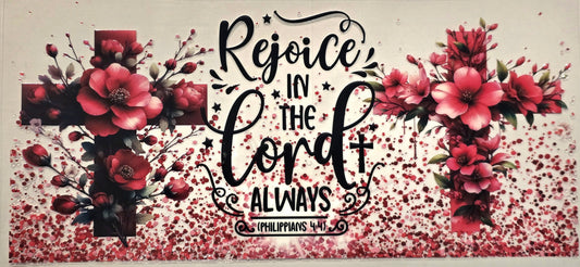 "Rejoice in the Lord" cup wrap - #244