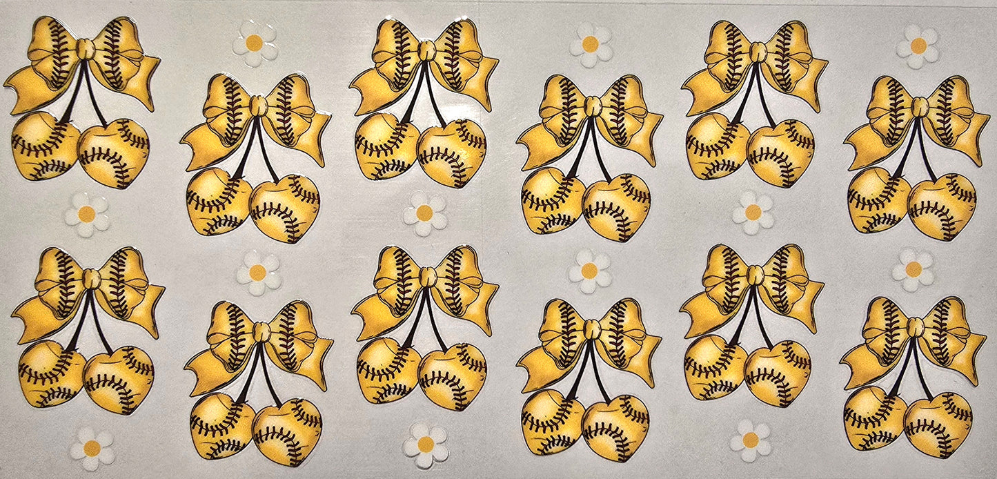 Baseball Bows/Hearts- #252