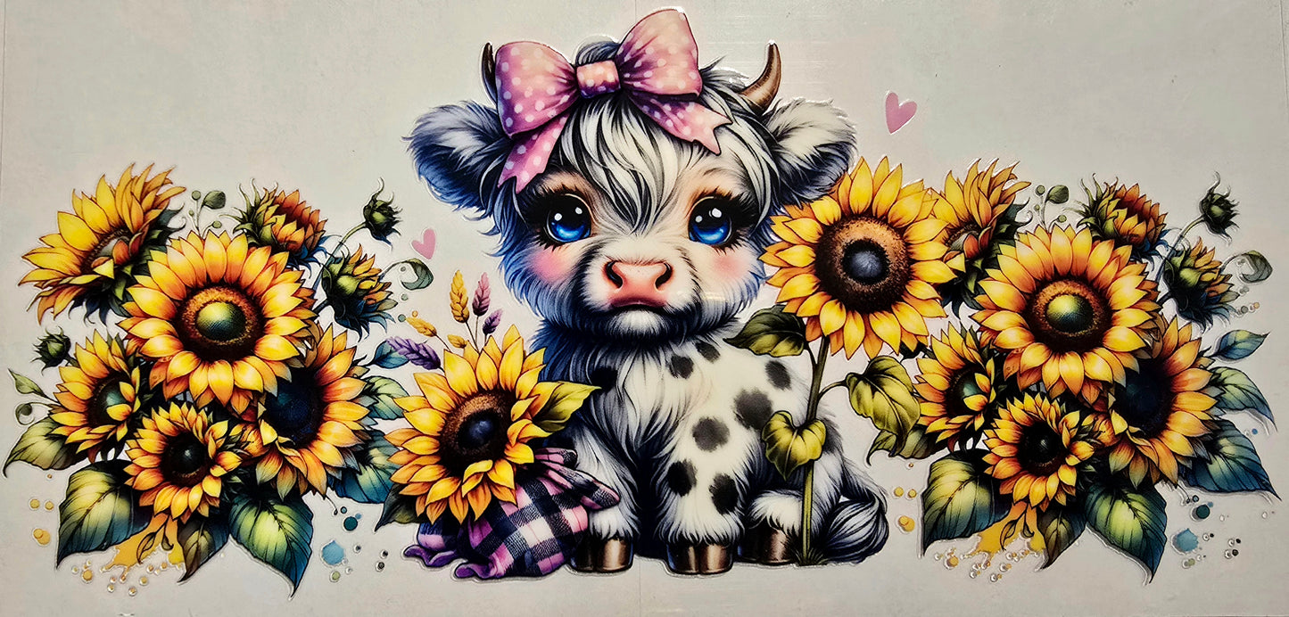#409- Highland Cow (Sunflowers)