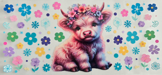 #423- Highland Cow (Flower Cow)